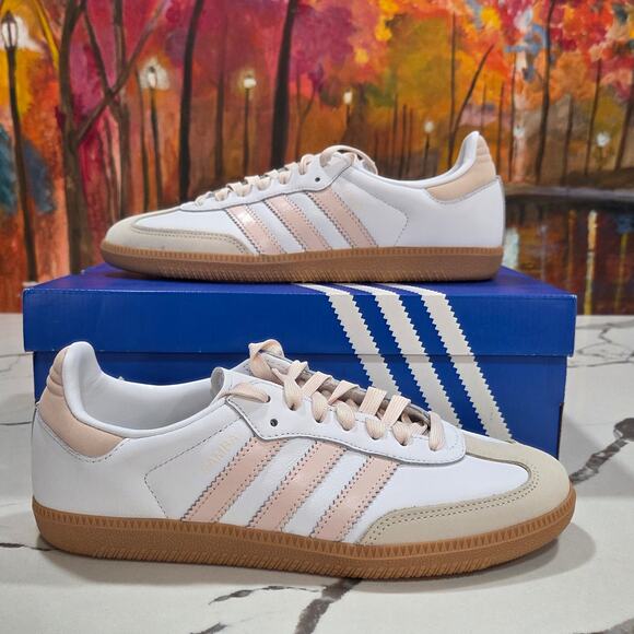 adidas Shoes - Adidas Samba OG W Off White Sandy Pink Size 8.5 JS1351 Casual Sneakers